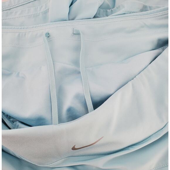 Nike Womens XL Dri Fit High Waisted Brief Lined Light Blue Athletic Shorts‎ New - Picture 4 of 9